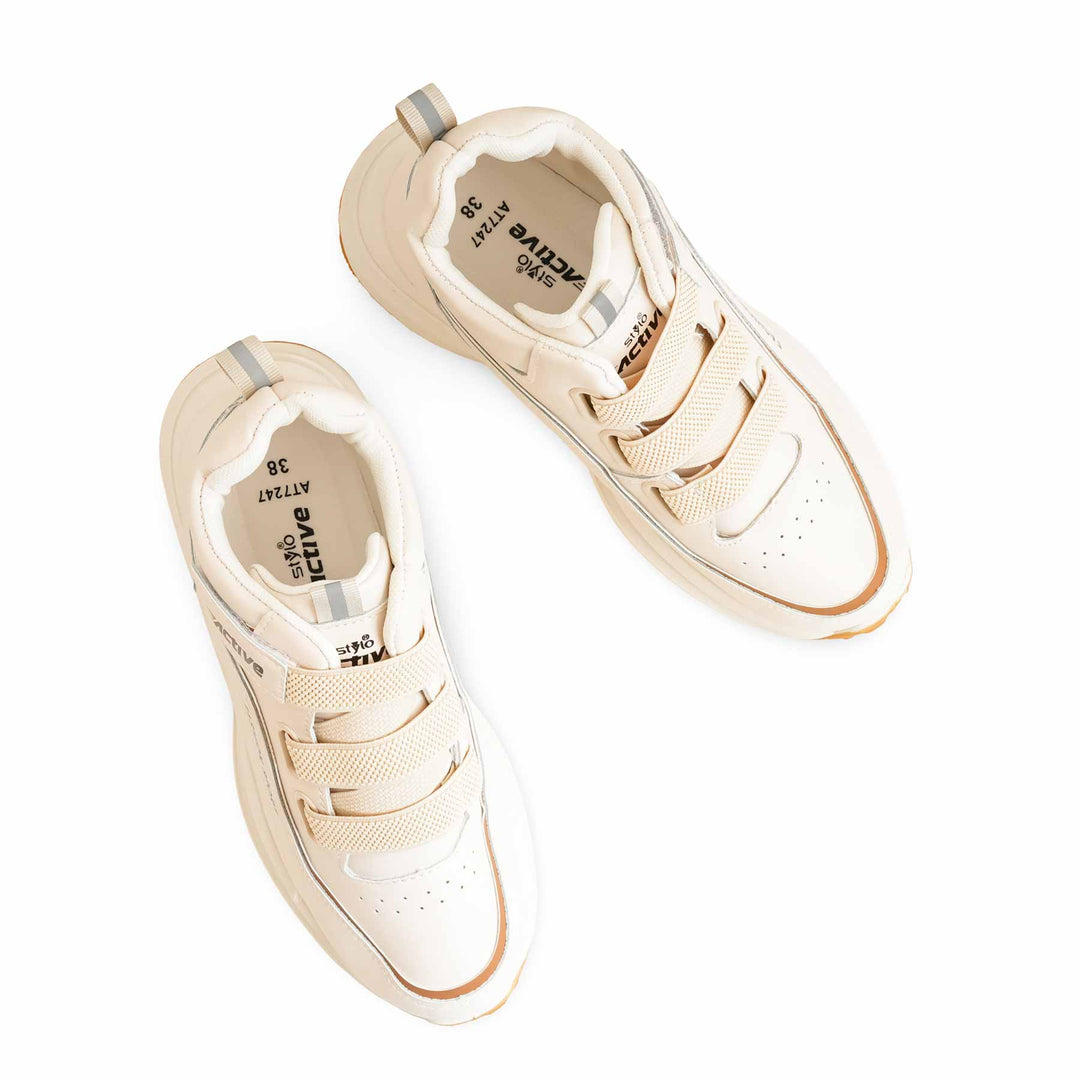 Beige Casual Sneaker For Ladies AT7247