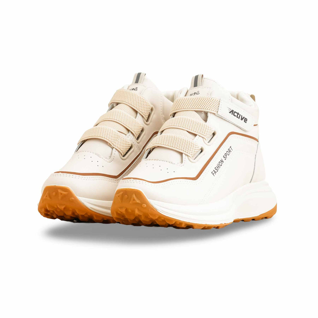 Beige Casual Sneaker For Ladies AT7247