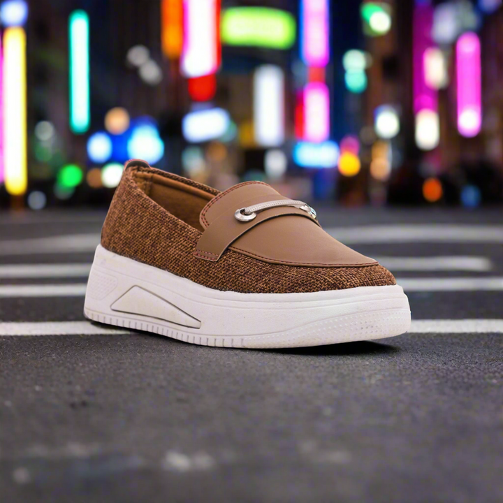 Women Beige Slip On Sneaker AT9080