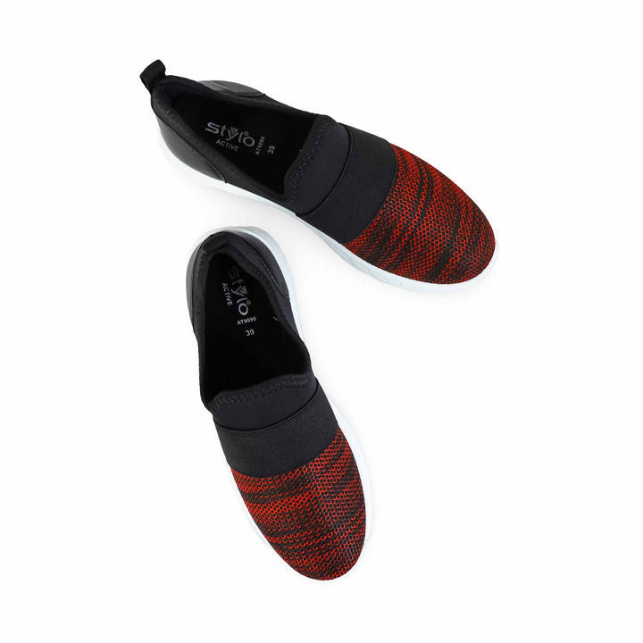 Red Casual Sneaker For Women AT9098