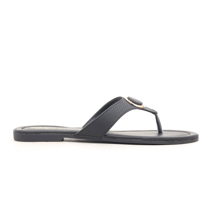 Black Casual Chappal CL1318