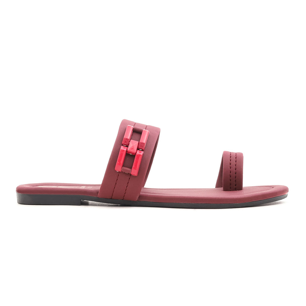 Maroon Casual Chappal CL1349