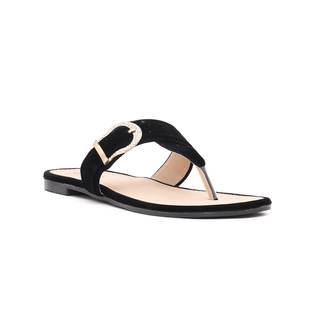 Black Casual Chappal CL1538