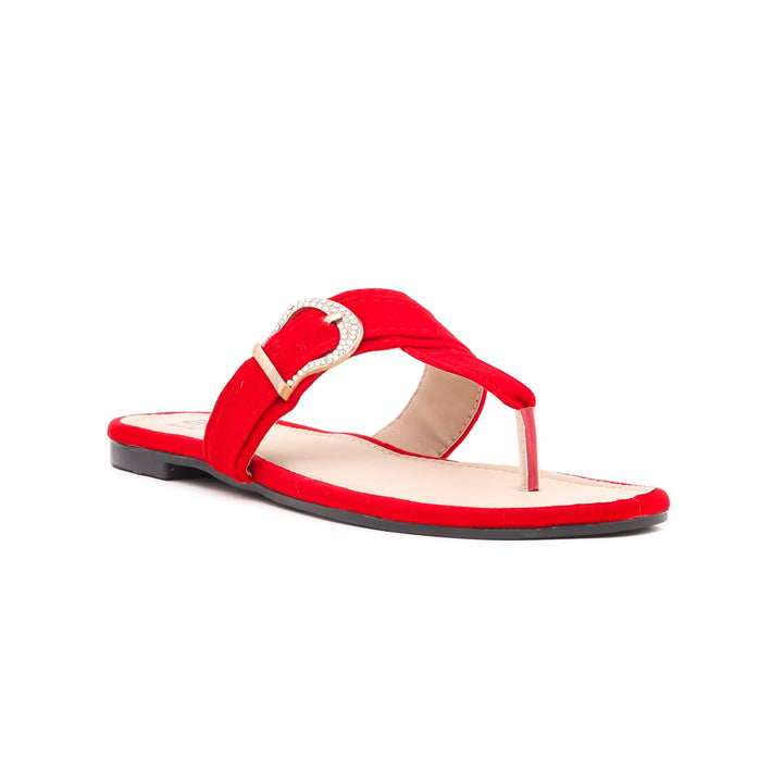 Red Casual Chappal CL1538