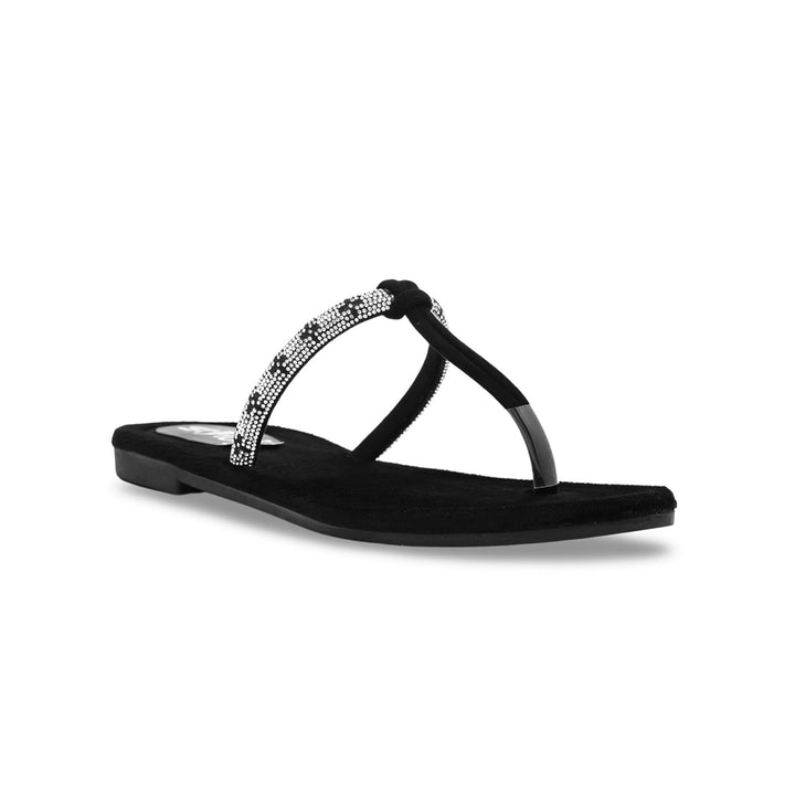 Black Casual Chappal CL1593