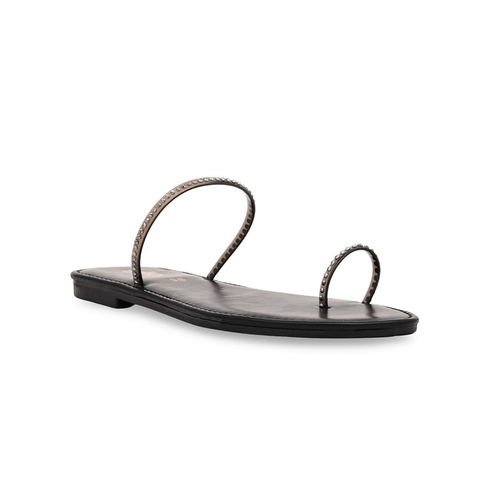 Black Casual Chappal CL1646