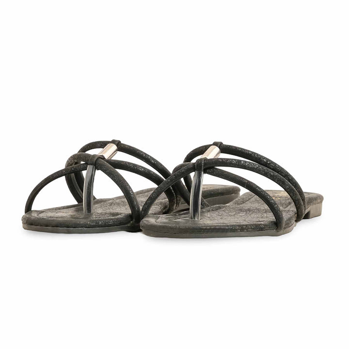 Black Casual Chappal For Ladies CL1701