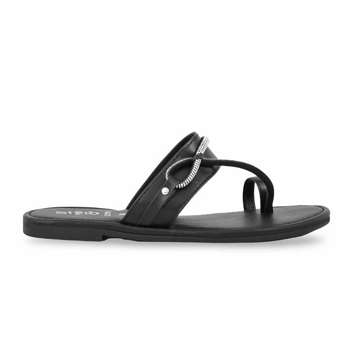 Black Casual Chappal CL1719