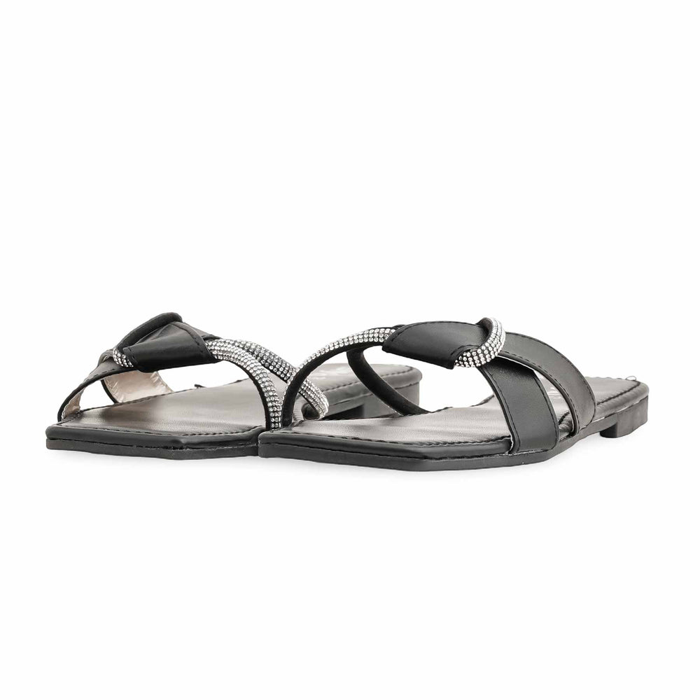 Black Casual Slipper For Women CL1730
