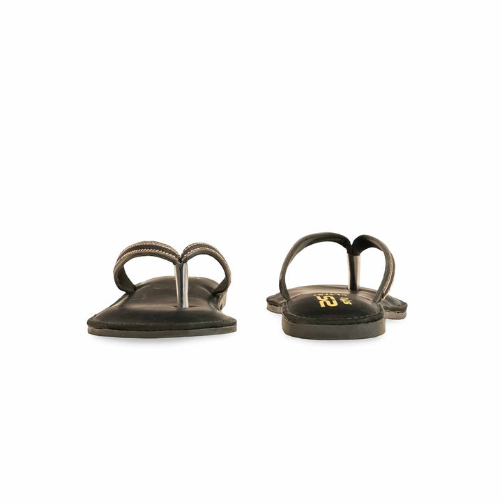 Black Casual Chappal For Ladies CL1757