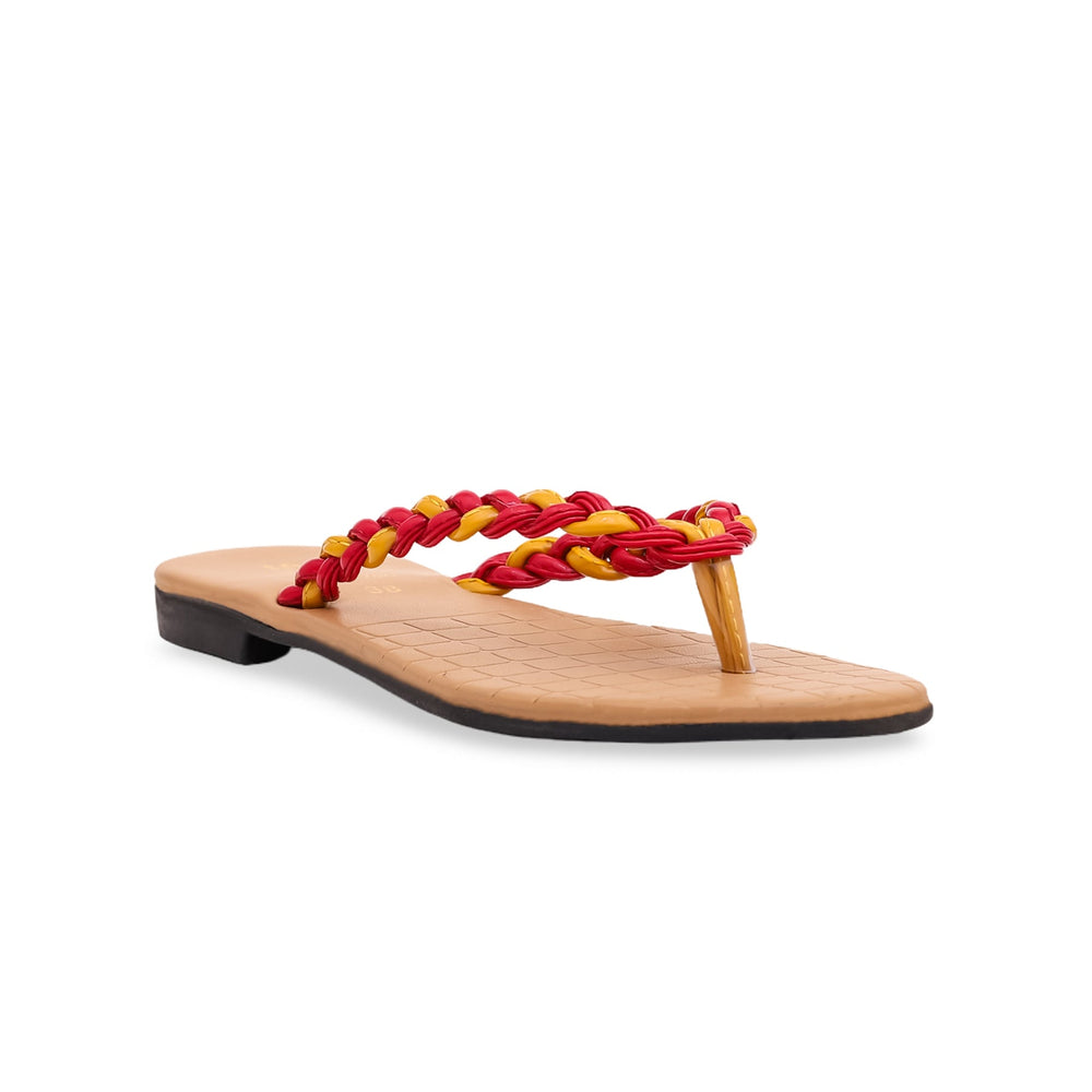 Red Casual Chappal CL1786