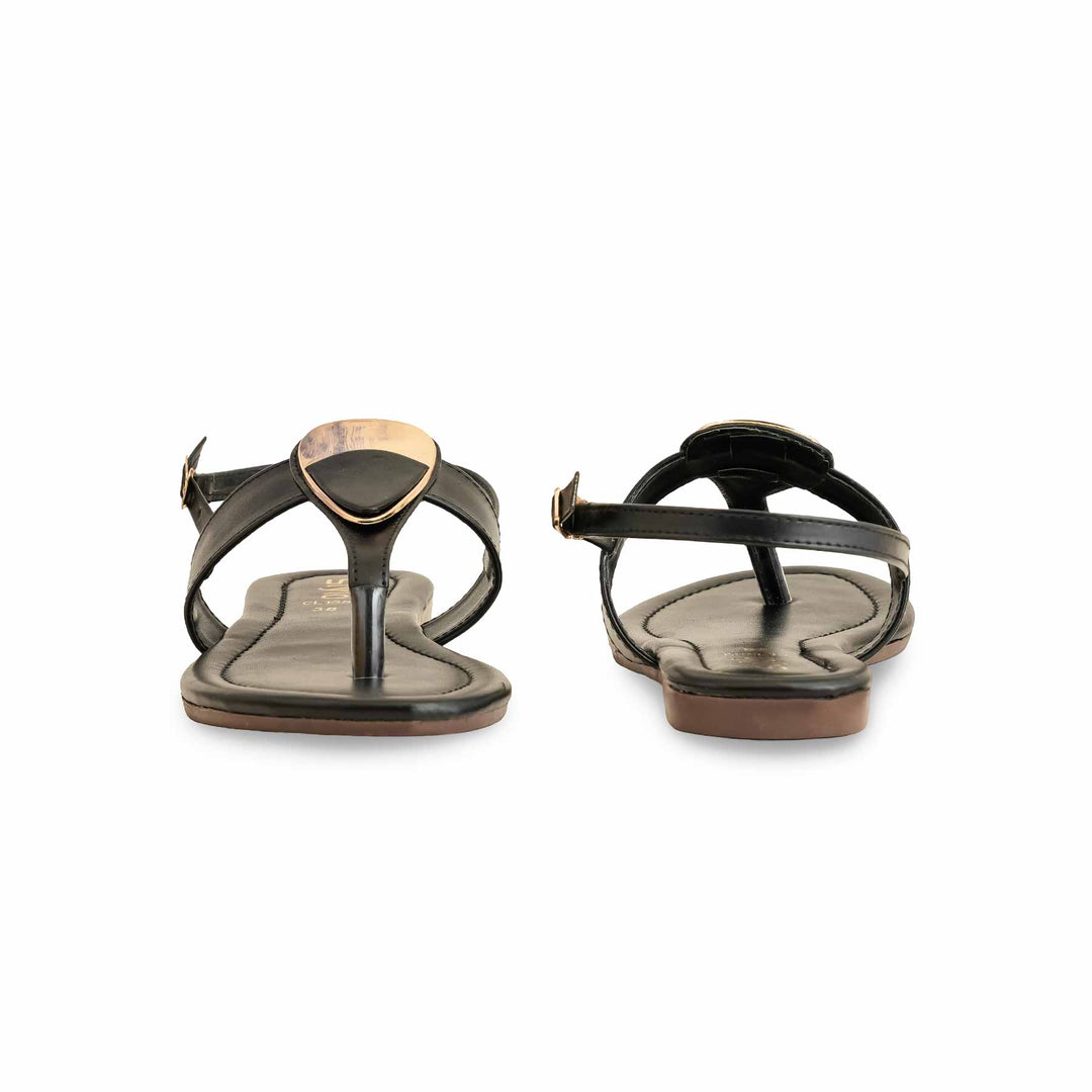 Black Casual Chappal CL1882