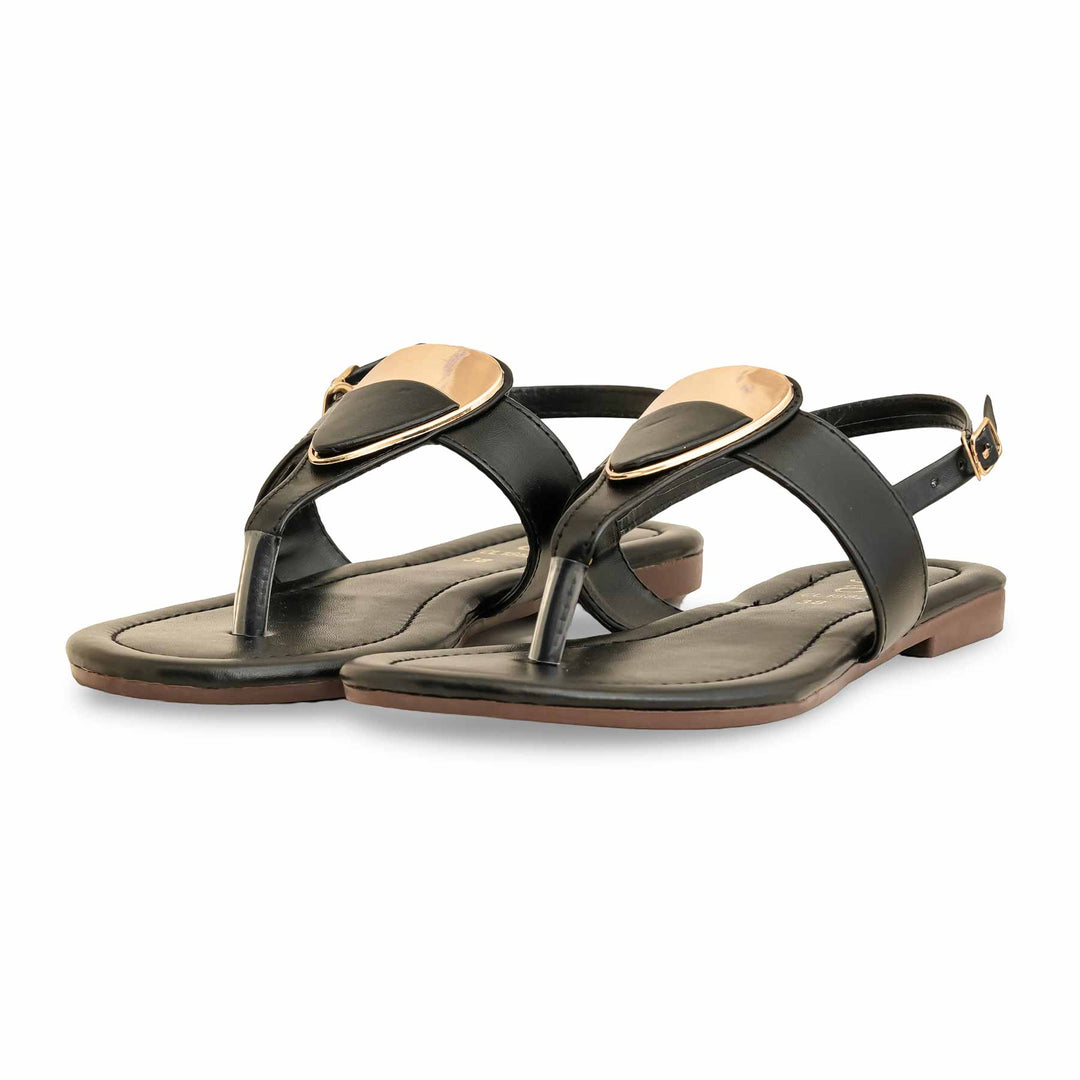 Black Casual Chappal CL1882