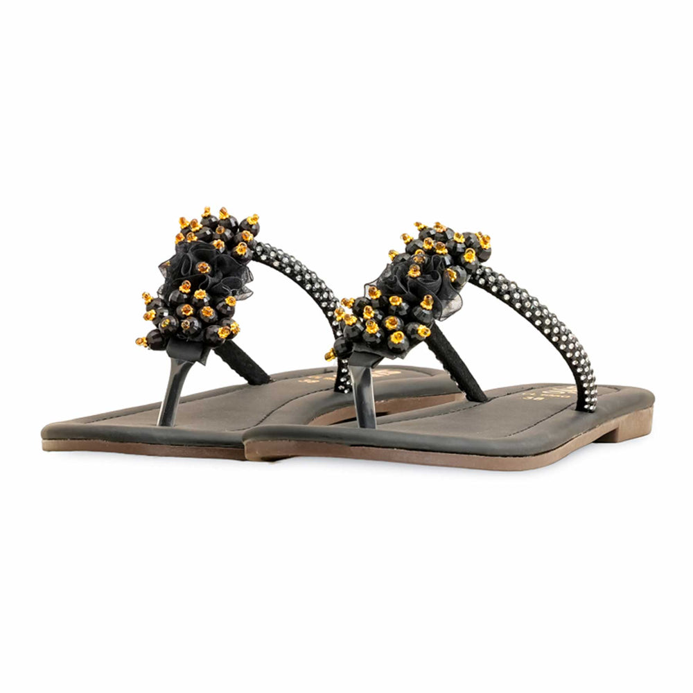 Black Casual Chappal For Women CL1950