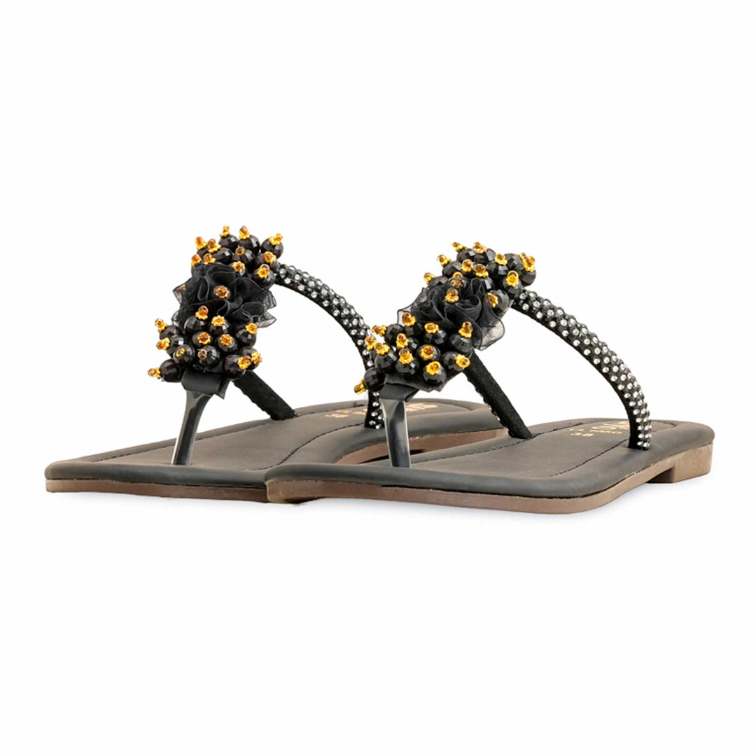 Black Casual Chappal For Women CL1950