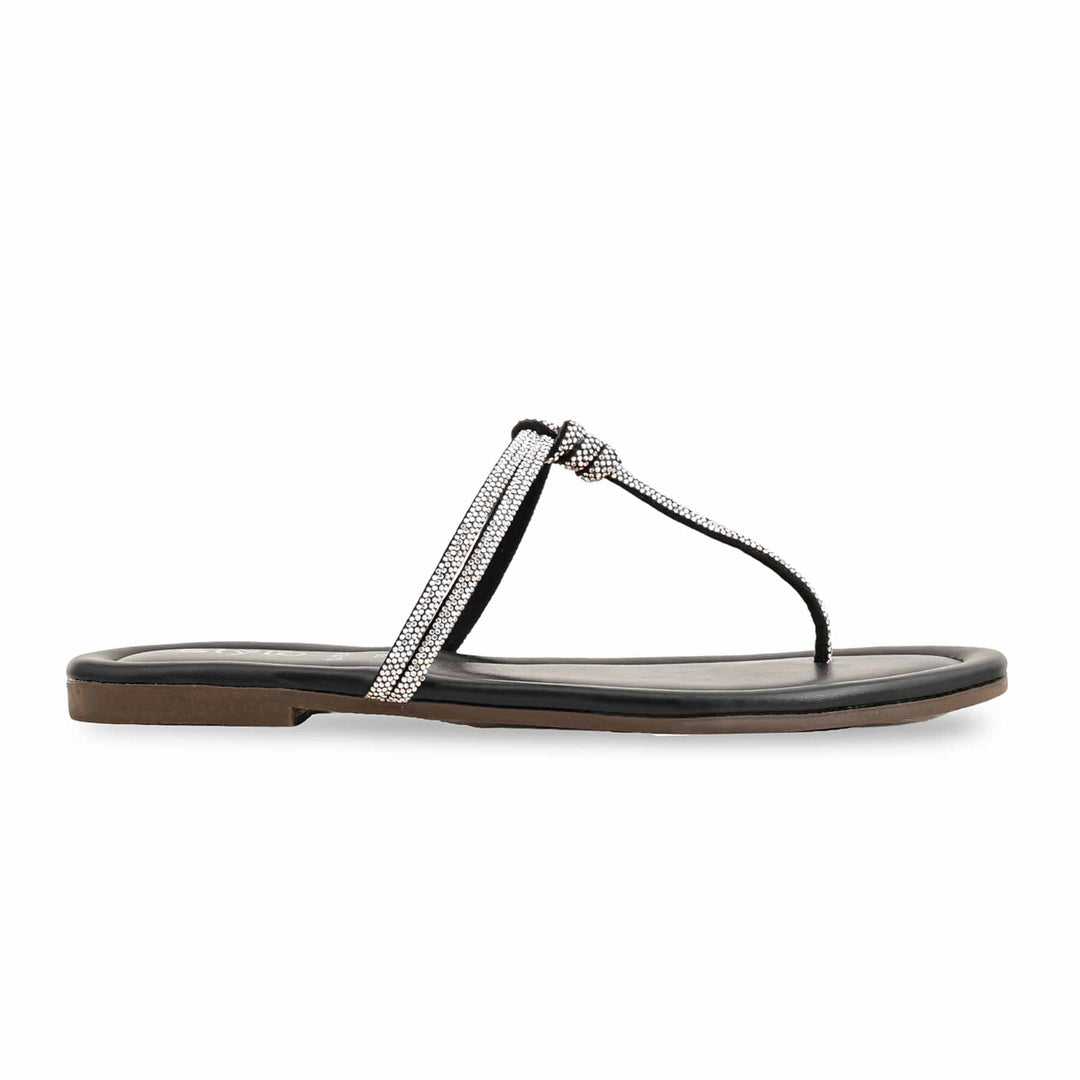 Black Casual Chappal For Women CL1959