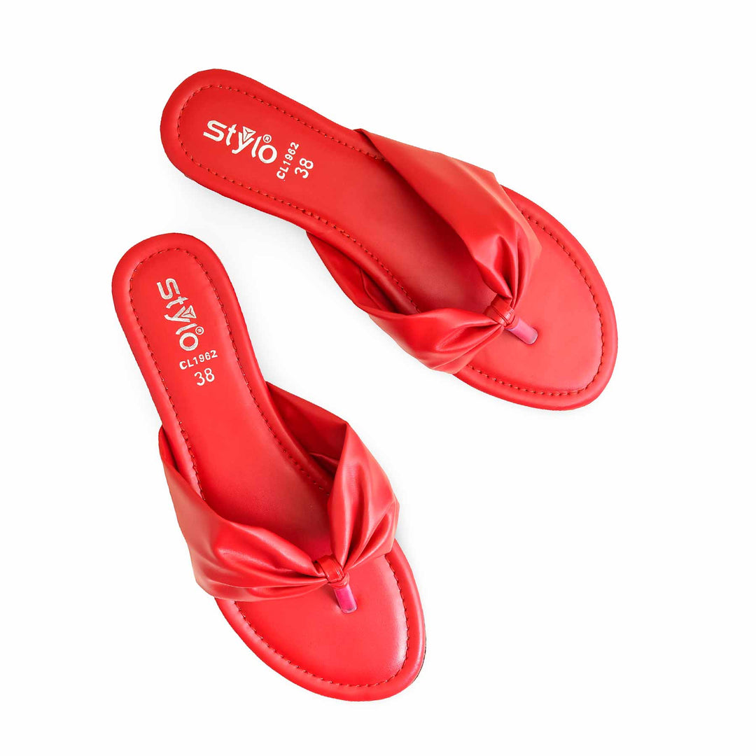 Red Casual Chappal CL1962