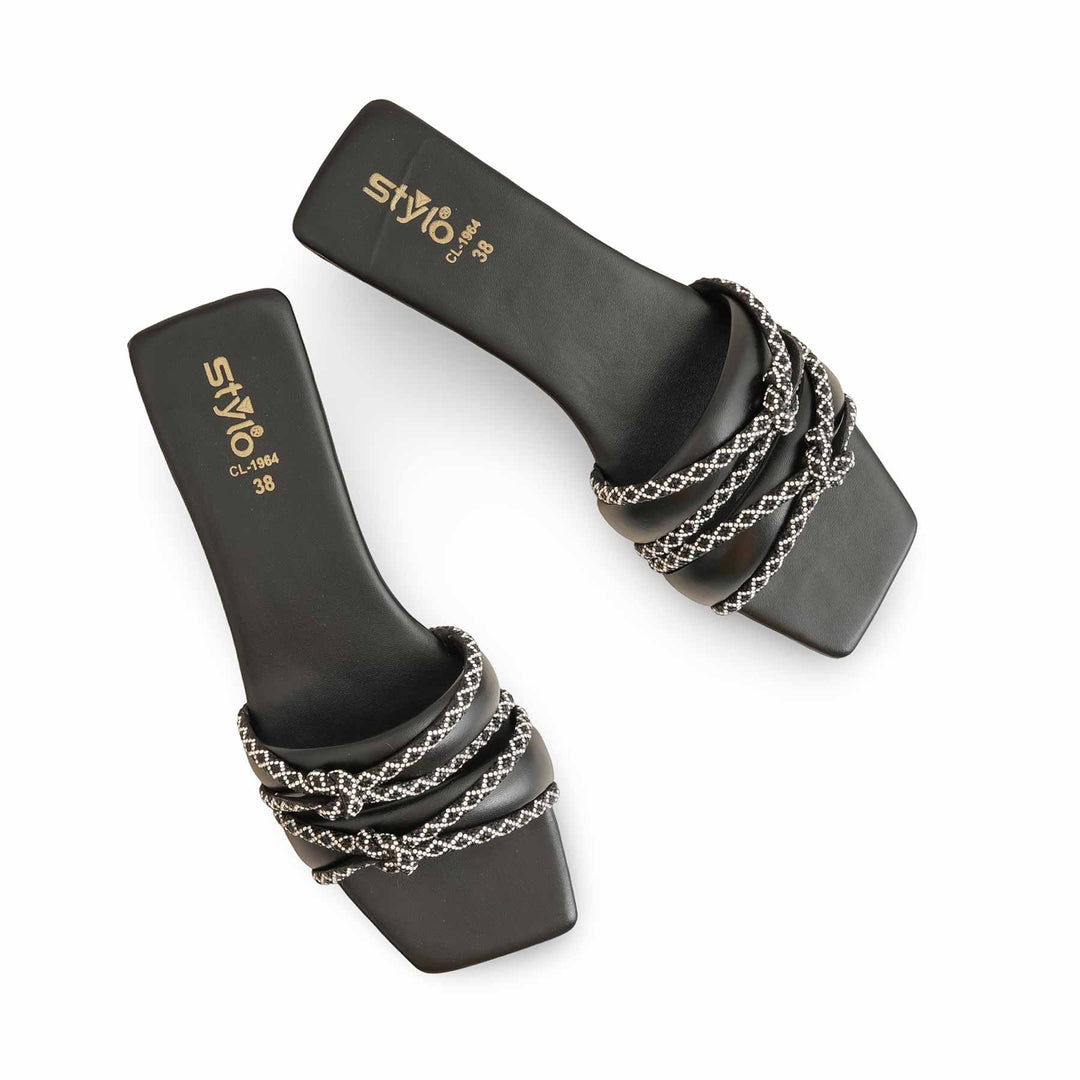 Black Casual Slipper For Women CL1964