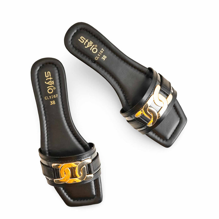 Black Casual Slipper For Women CL1967