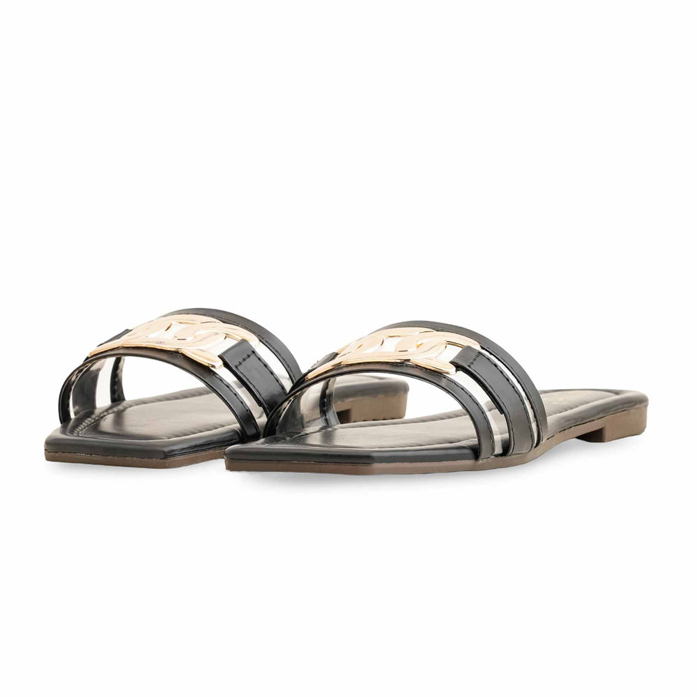 Black Casual Slipper For Women CL1967
