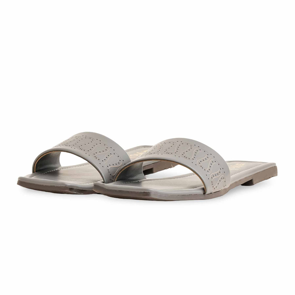 Grey Casual Slipper For Ladies CL1969