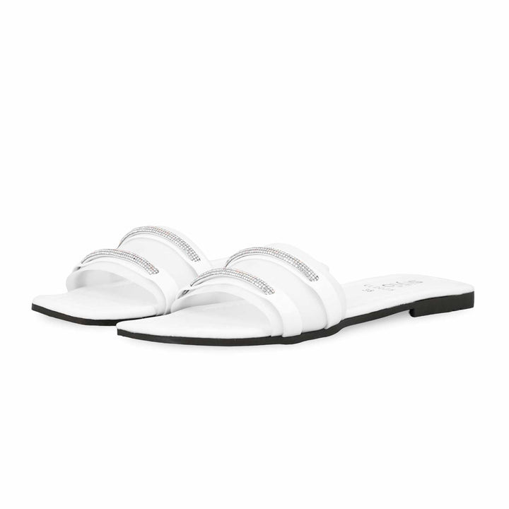 White Casual Slipper CL2035