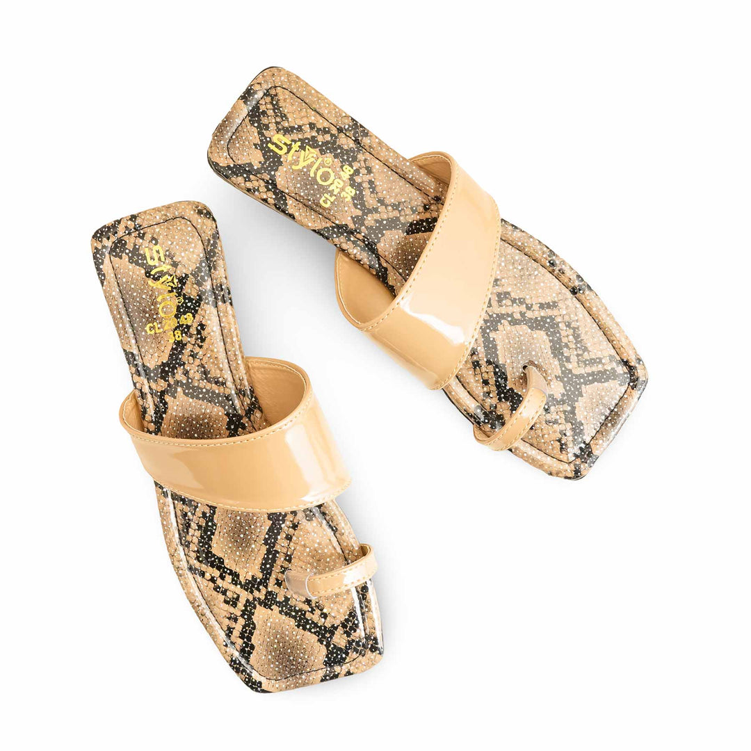 Beige Casual Chappal For Ladies CL2048
