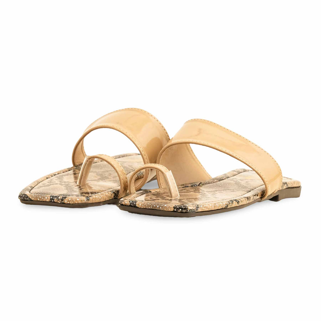 Beige Casual Chappal For Ladies CL2048