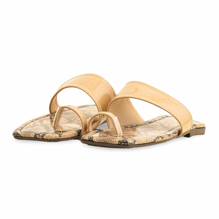 Beige Casual Chappal For Ladies CL2048