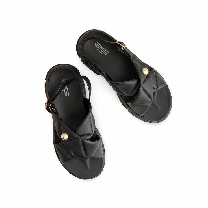 Black Casual Sandal For Ladies CL9254