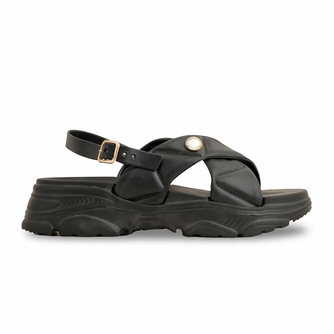 Black Casual Sandal For Ladies CL9254