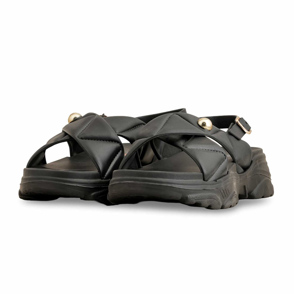 Black Casual Sandal For Ladies CL9254
