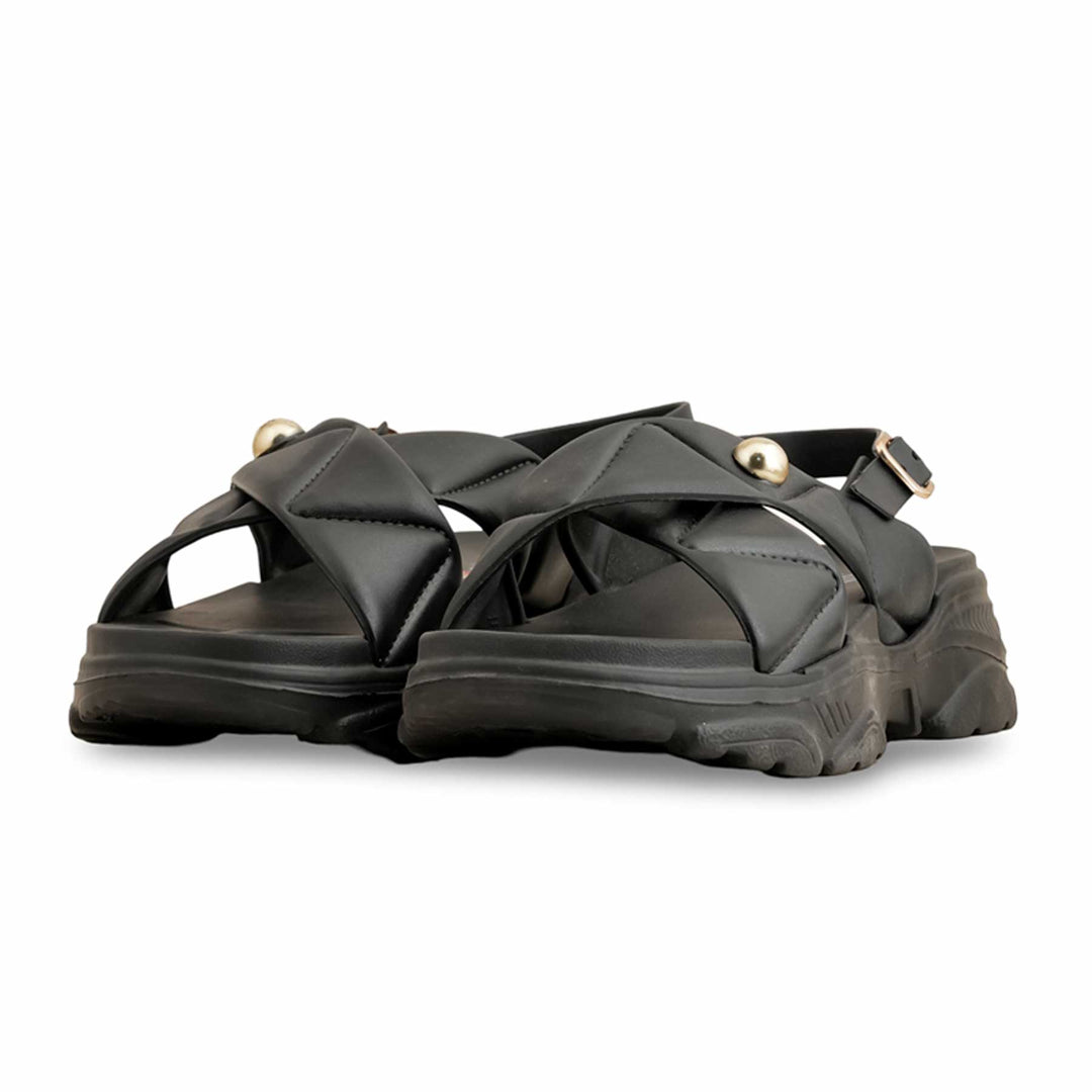 Black Casual Sandal For Ladies CL9254