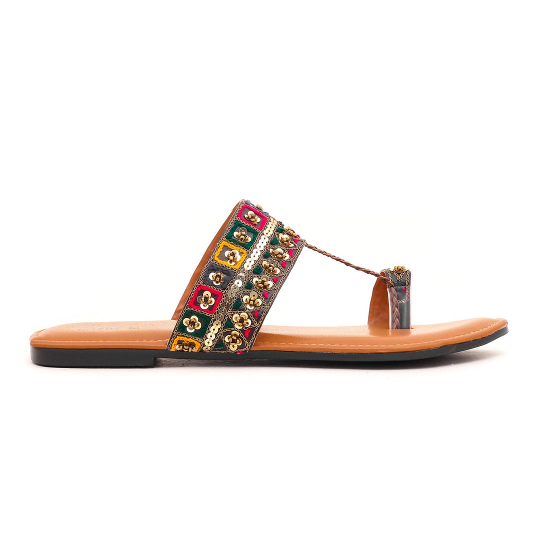 Brown Ethnic Chappal EC0168