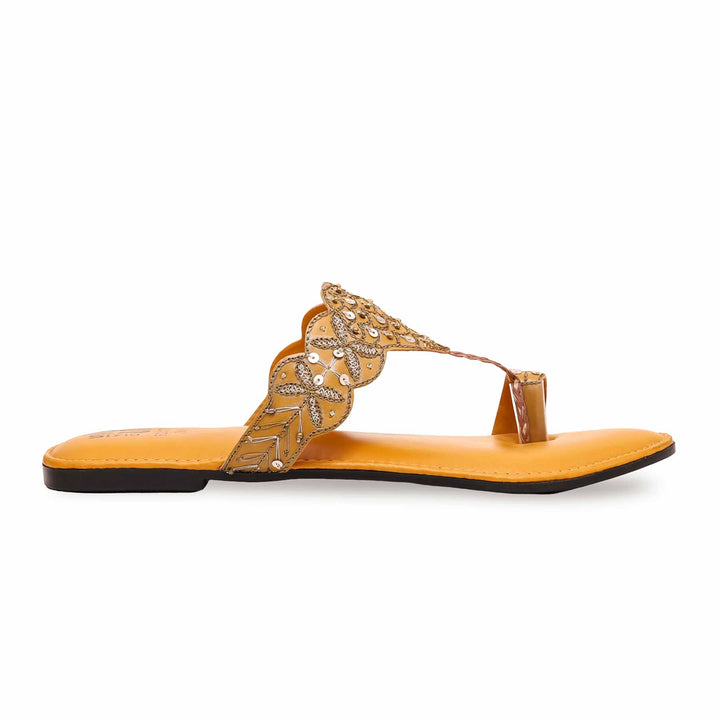 Mustard Ethnic Chappal EC0177