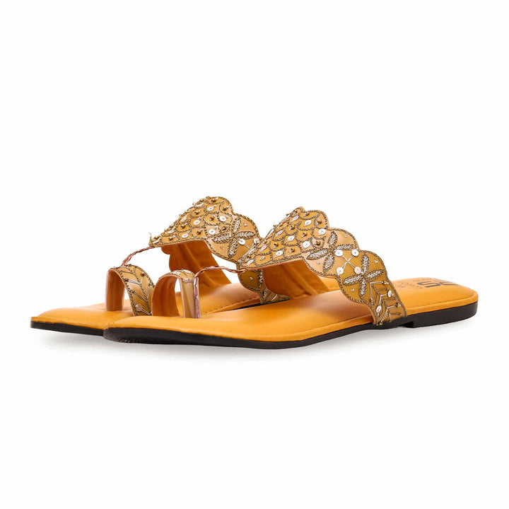 Mustard Ethnic Chappal EC0177