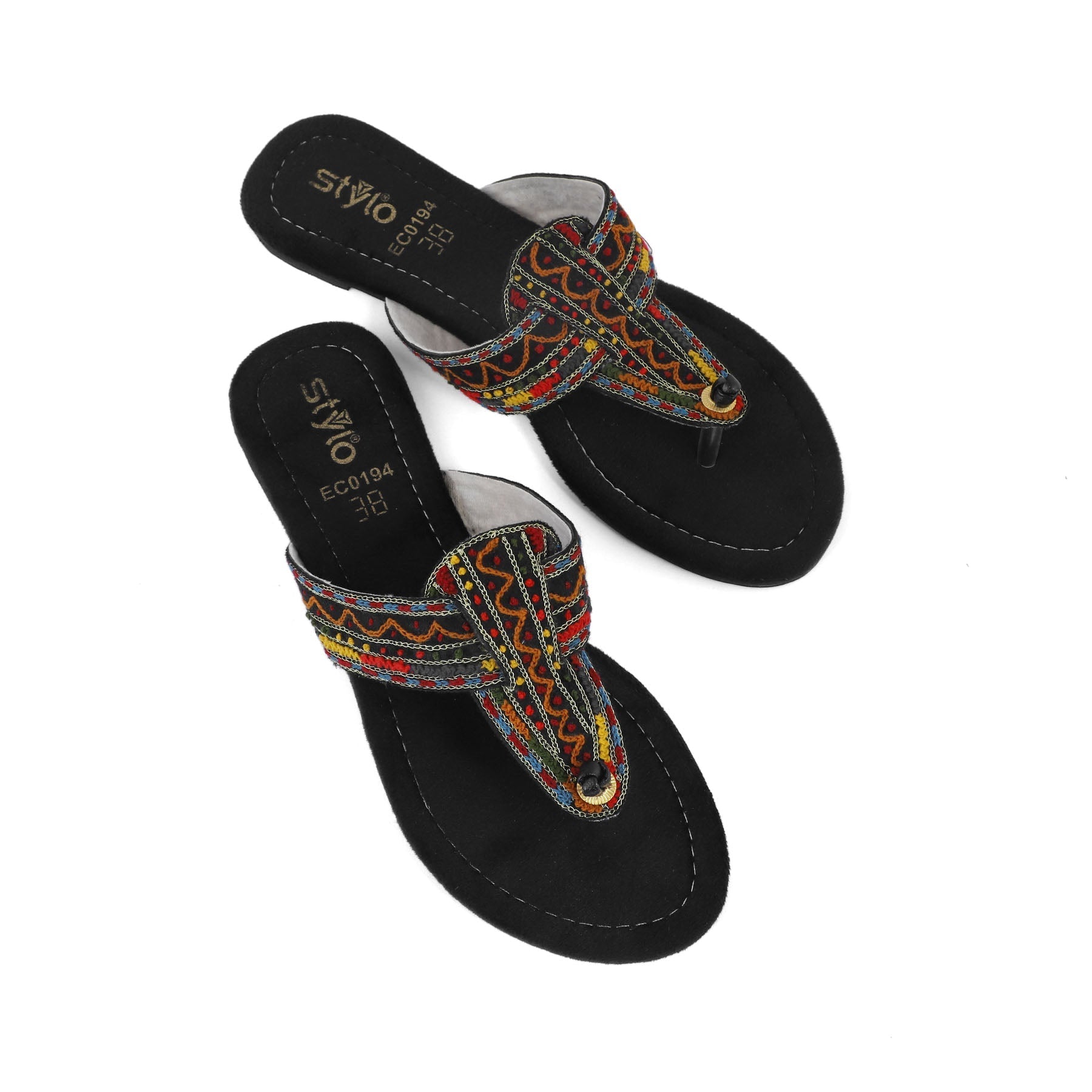 Black Ethnic Chappal EC0194