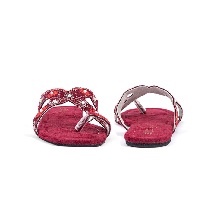 Maroon Ethnic Chappal EC0196