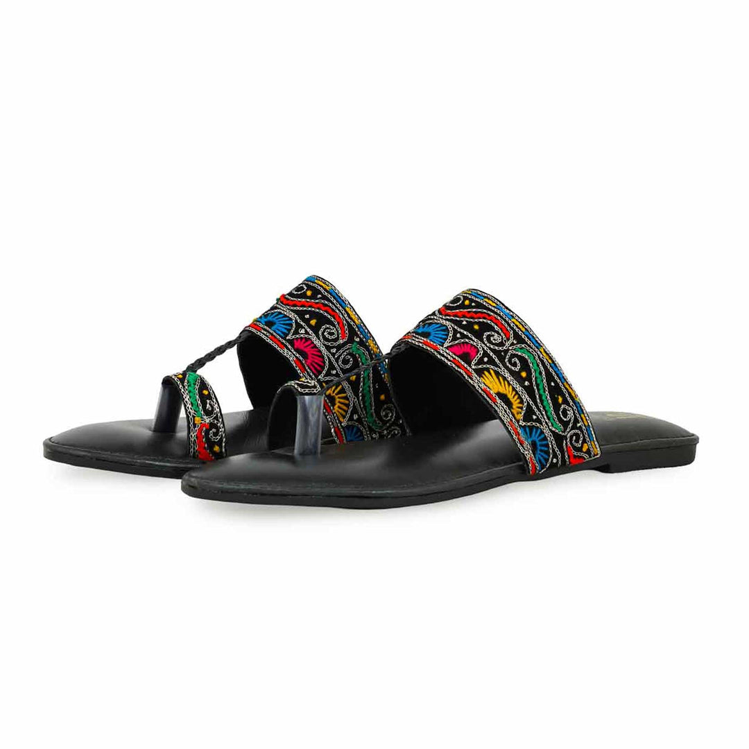 Black Fancy Chappal EC0213