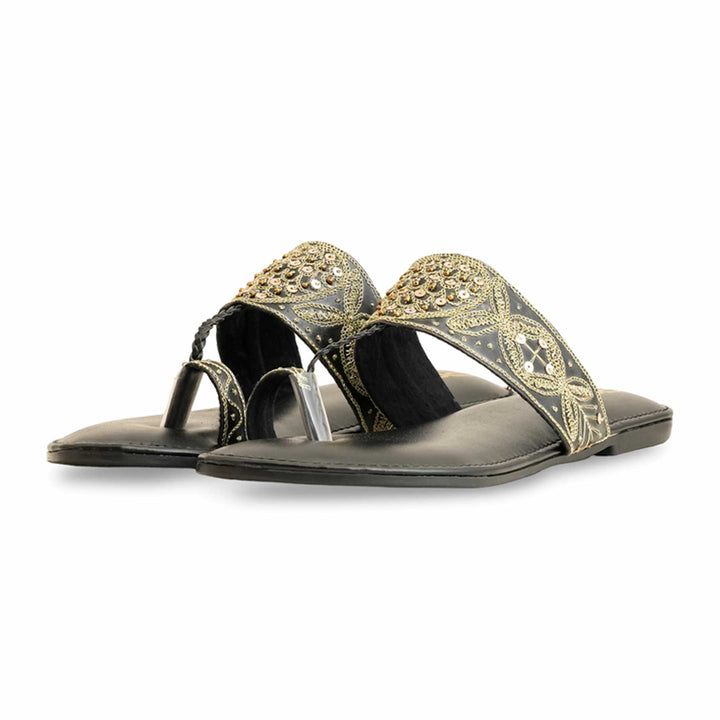 Black Ethnic Chappal EC0214