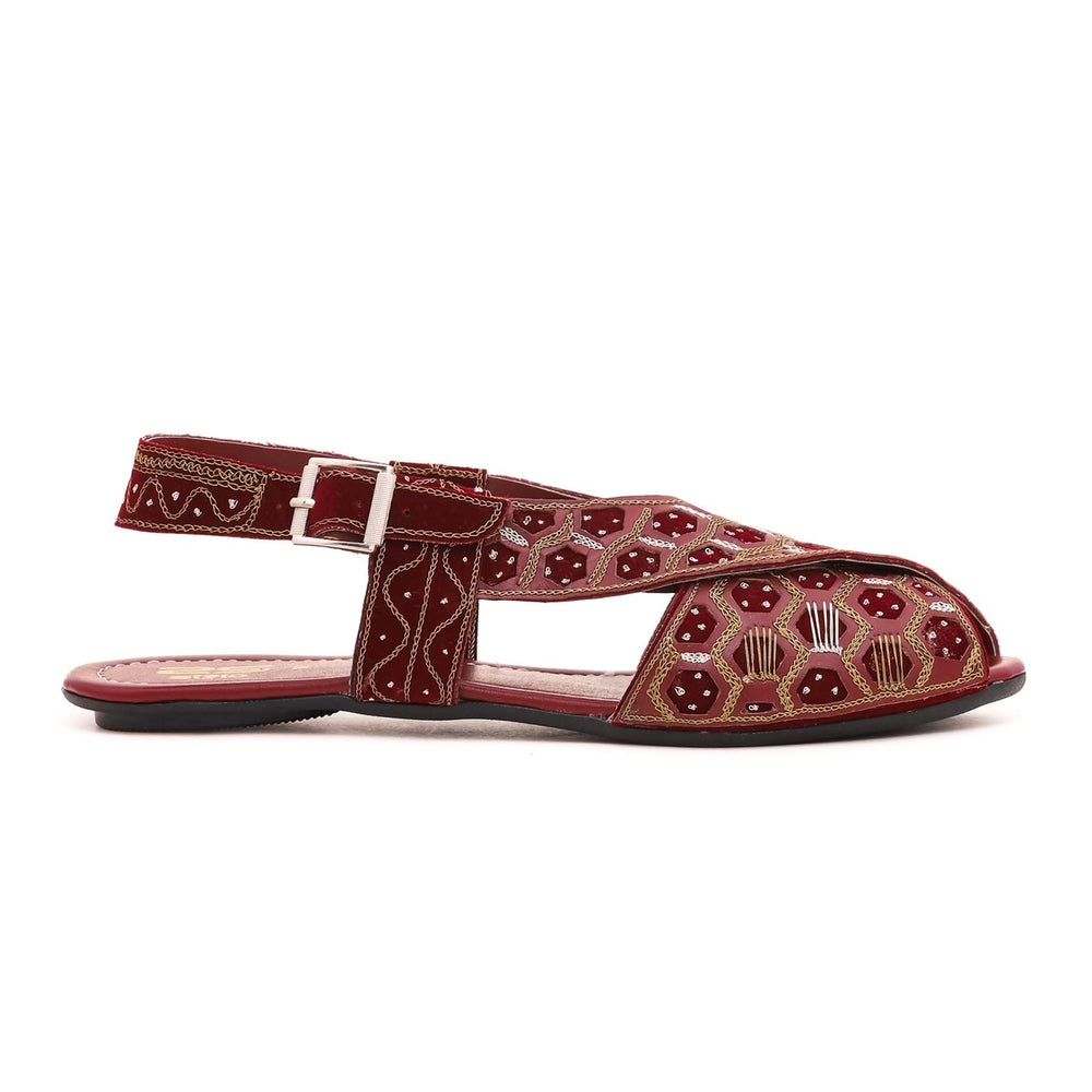 Maroon Ethnic Peshawari EC3170