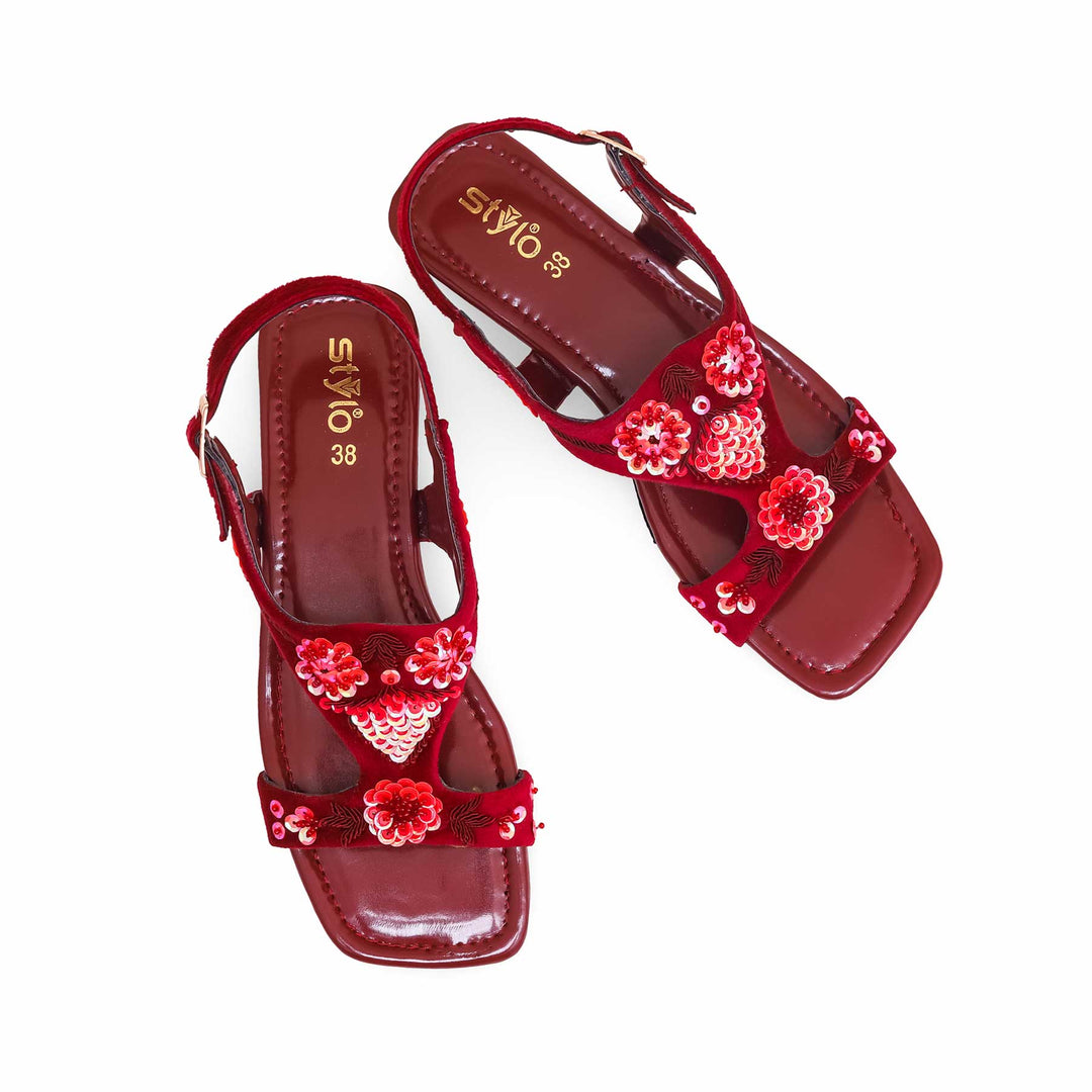 Maroon Ethnic Chappal EC3180