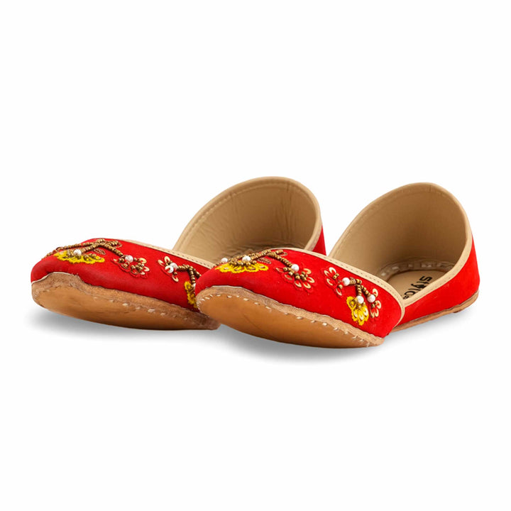 Red Fancy Khusa For Women EC8559