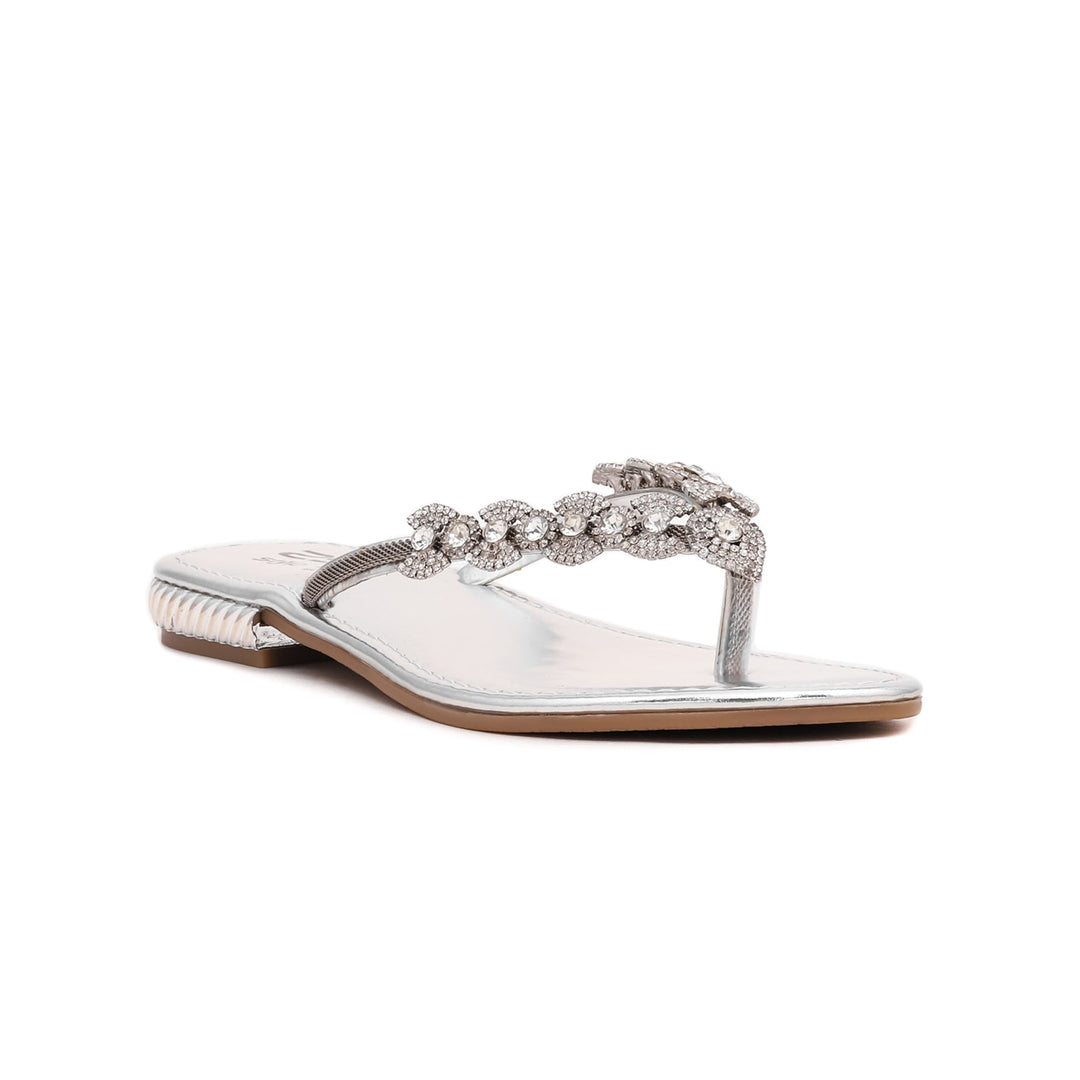 Silver Fancy Chappal FN0627