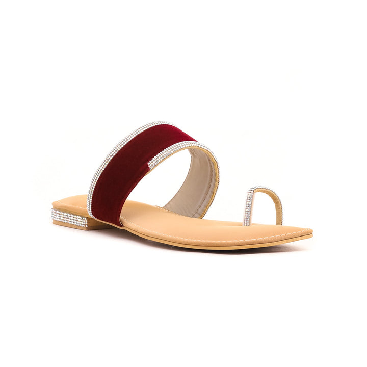 Maroon Fancy Chappal FN0663