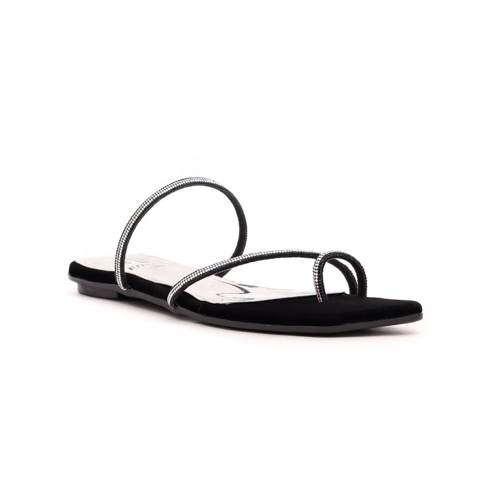 Black Fancy Chappal FN0666