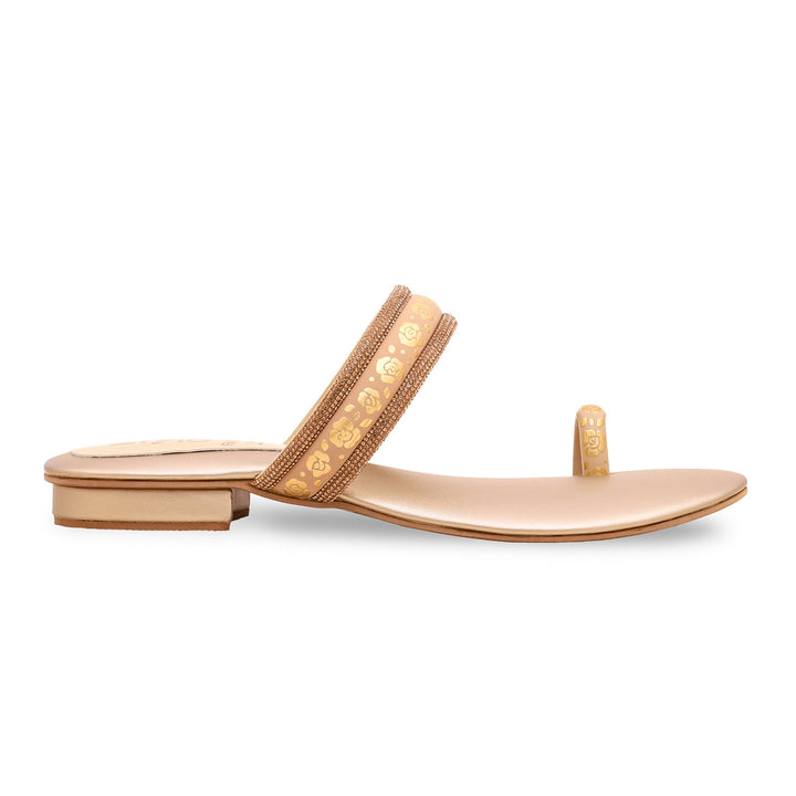 Golden Fancy Chappal FN0691