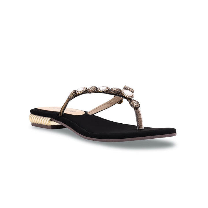 Black Fancy Chappal FN0694