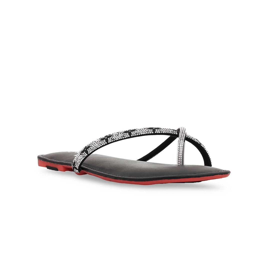 Black Fancy Chappal FN0697