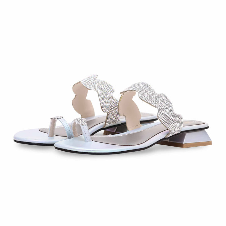 Silver Fancy Chappal FN0730